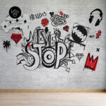 גרפיטי סטייל אדום 77359