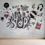 גרפיטי סטייל ורוד 77360