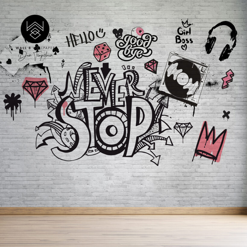 גרפיטי סטייל ורוד 77360