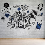 גרפיטי סטייל כחול 77361