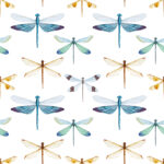 Watercolor Dragonflies Pattern