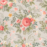 Seamless Floral Pattern With Roses 3