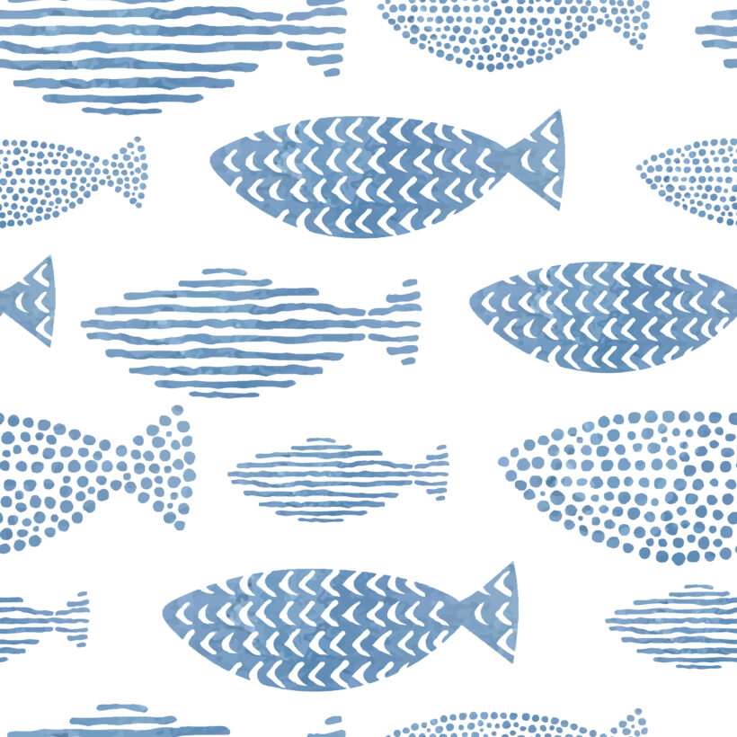 Light Watercolor Fishes.