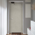 Corridor Interior With An Entrance Door In A Private House.