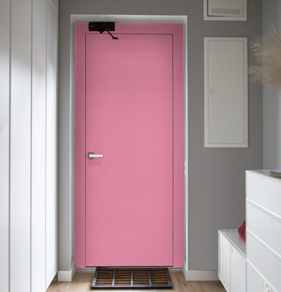 Corridor Interior With An Entrance Door In A Private House.