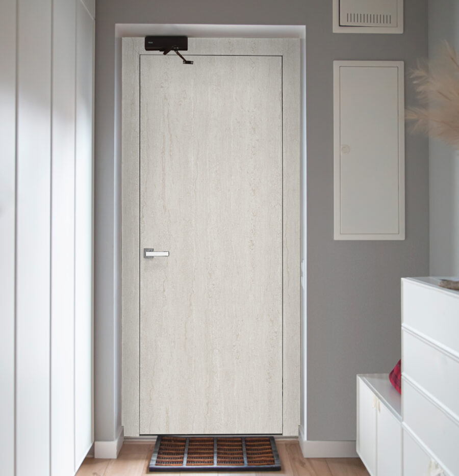 Corridor Interior With An Entrance Door In A Private House. Corridor Interior With An Entrance Door In A Private House.