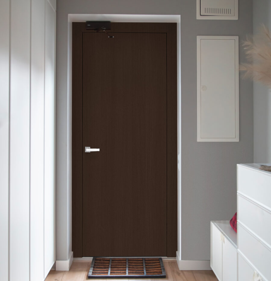 Corridor Interior With An Entrance Door In A Private House. Corridor Interior With An Entrance Door In A Private House.