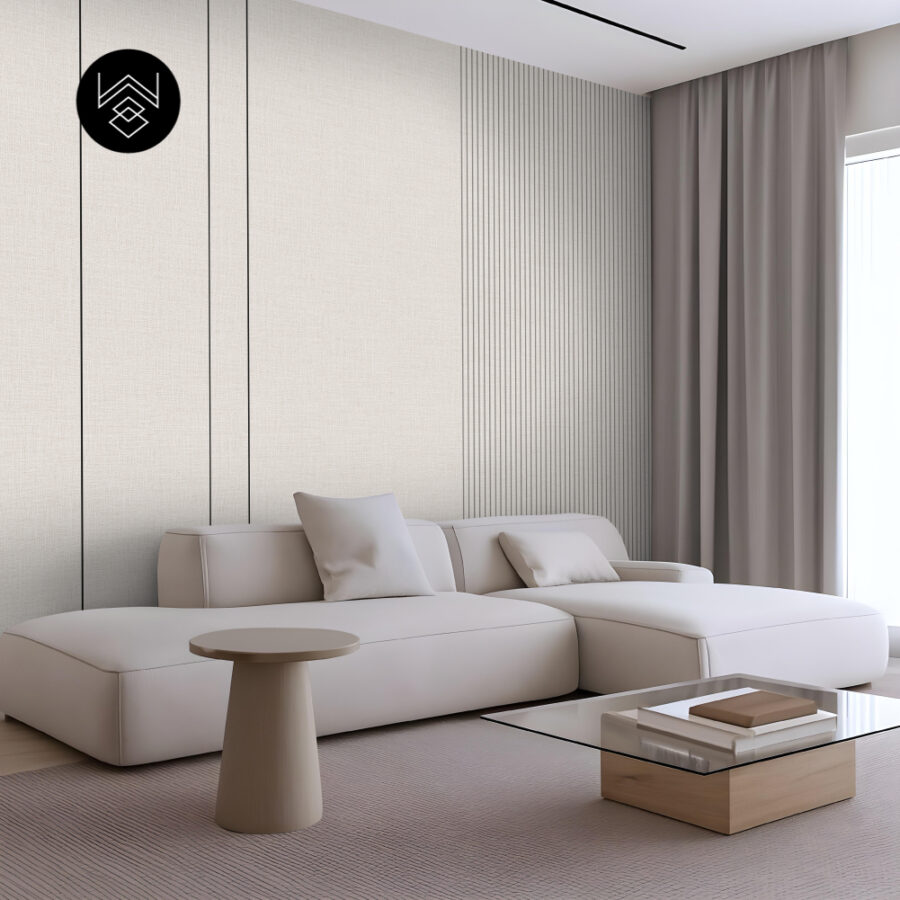 טפט דמוי פורניר פשתן בז בהיר 213474 (2)