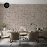 יוטה גיאומטרי בז' 213465