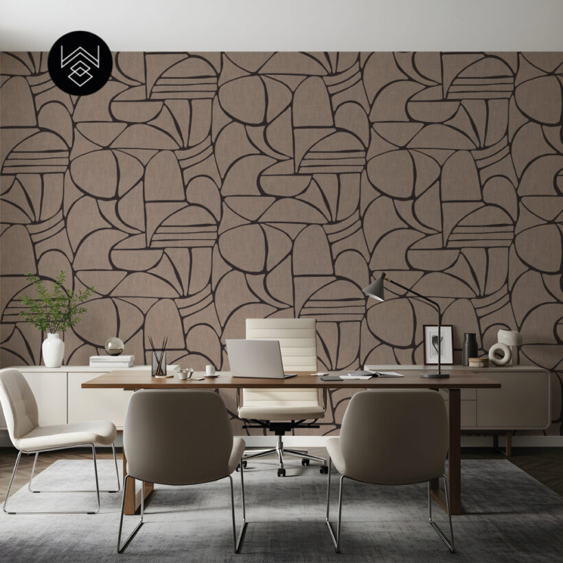 יוטה גיאומטרי חום 213466