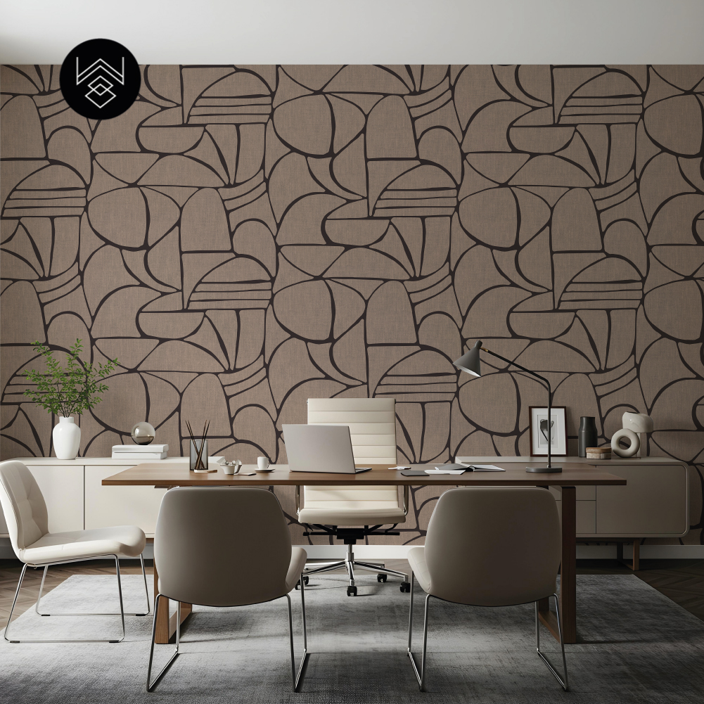 יוטה גיאומטרי חום 213466