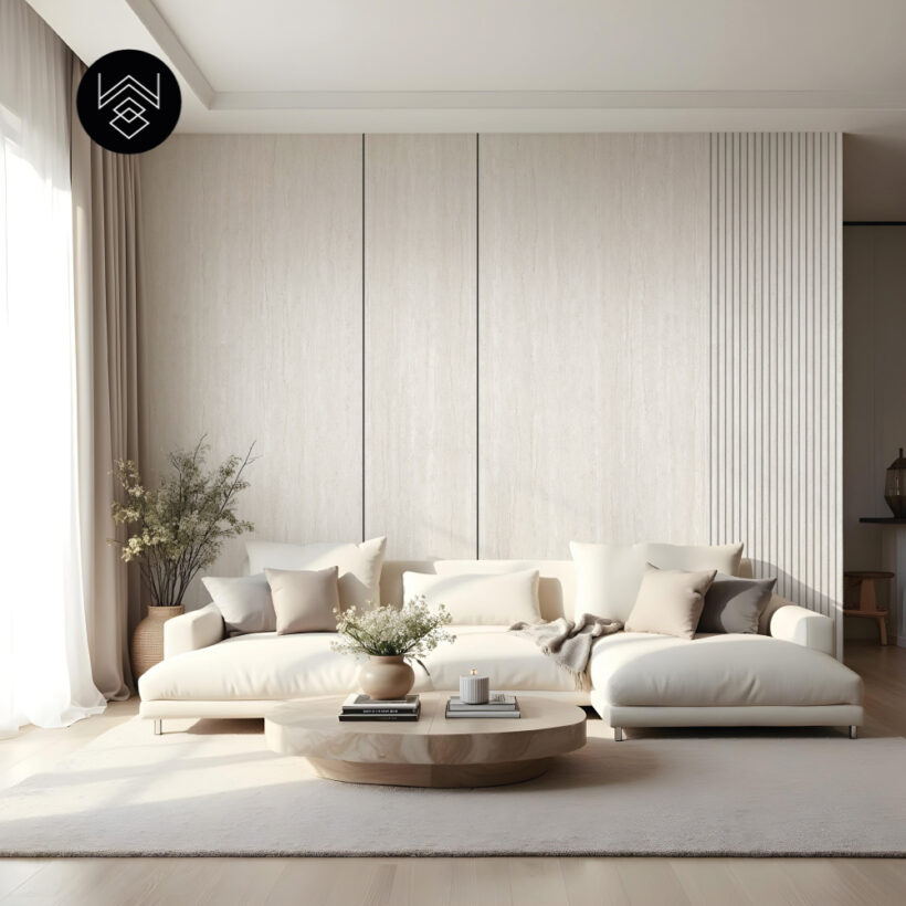 טפט דמוי פורניר טרוונטין אדמה 213404