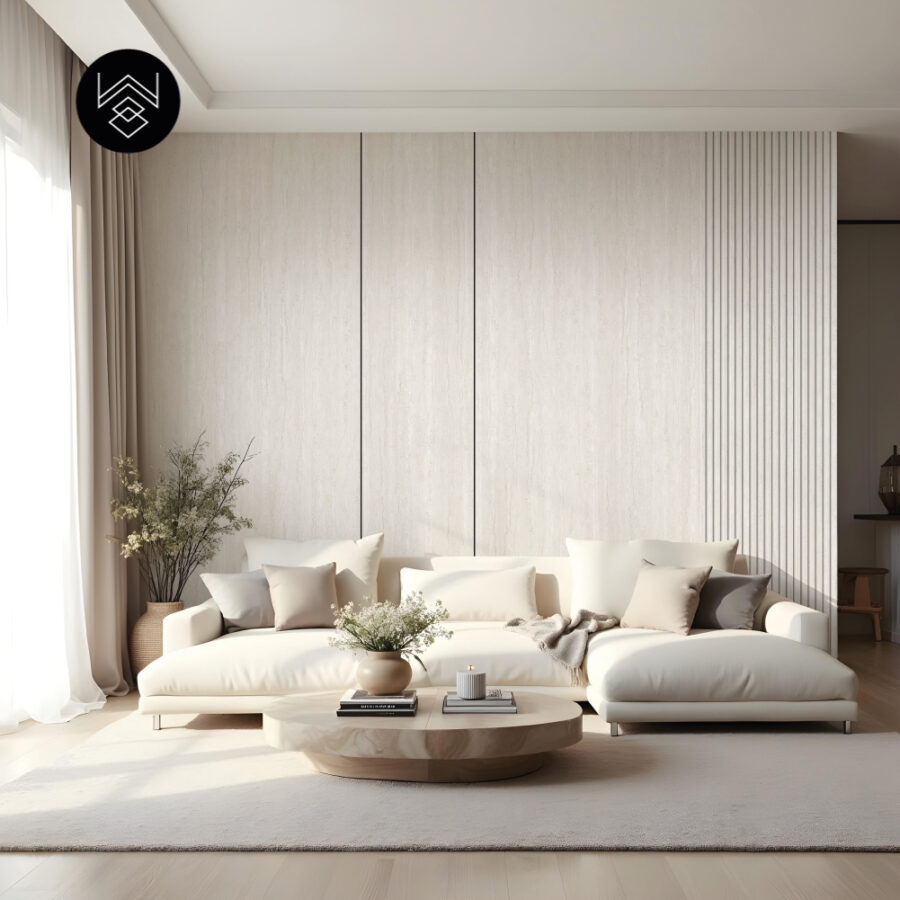 טפט דמוי פורניר טרוונטין אדמה 213404