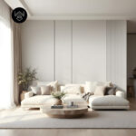 טפט דמוי פורניר פשתן בהיר אפור 213405