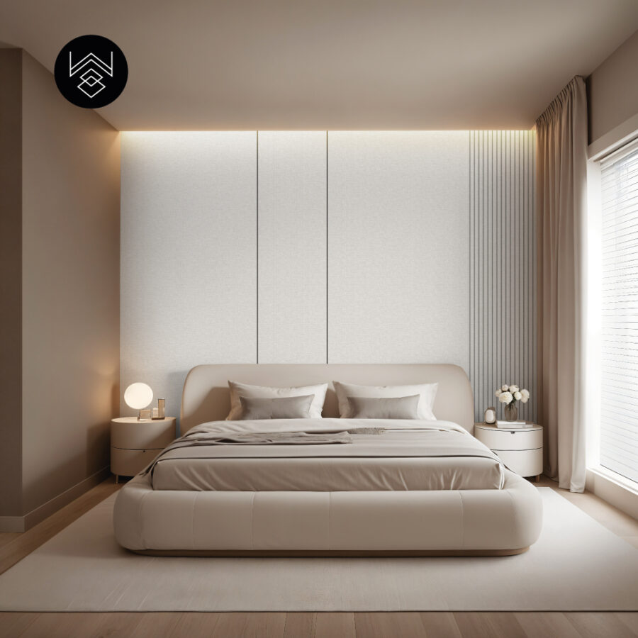 טפט דמוי פורניר פשתן בהיר אפור 213405 (2)