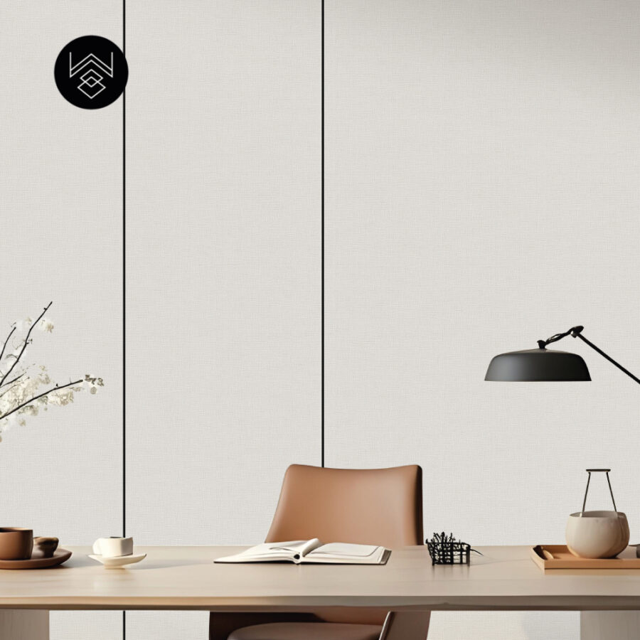 טפט דמוי פורניר פשתן בהיר אפור 213405 (5)