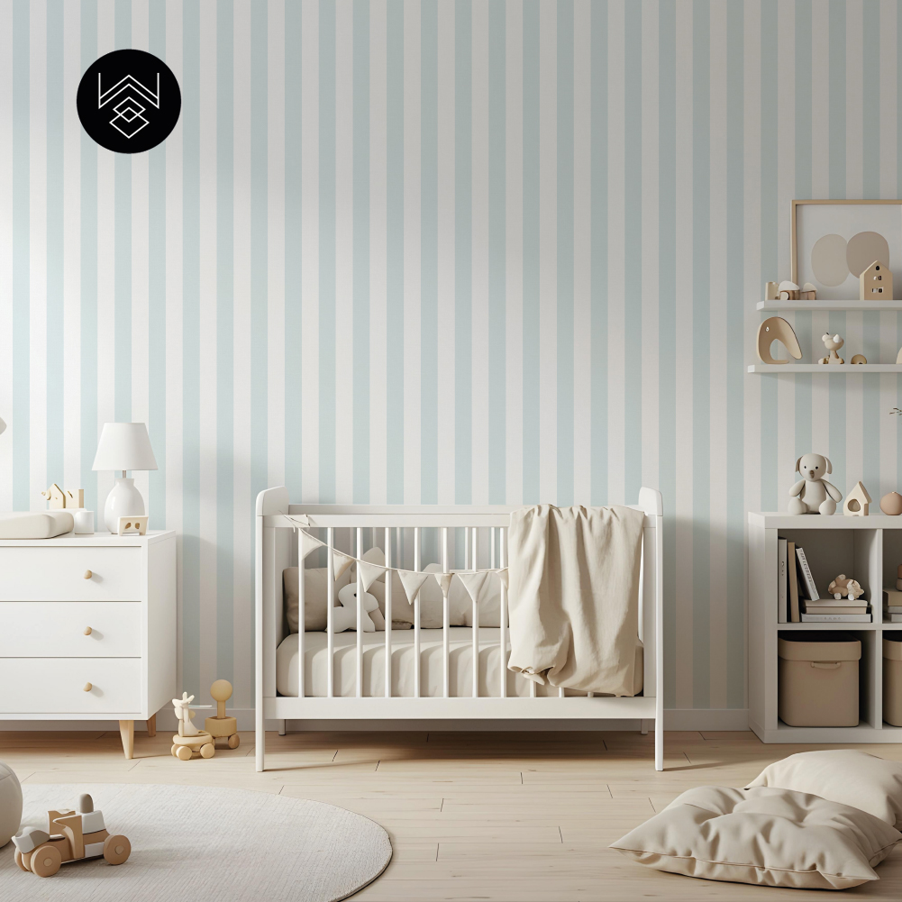 פסים פשתן רחבים כחול 213515