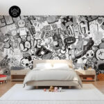 גרפיטי מון אפור 213252