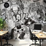 גרפיטי מון אפור 213252 (2)