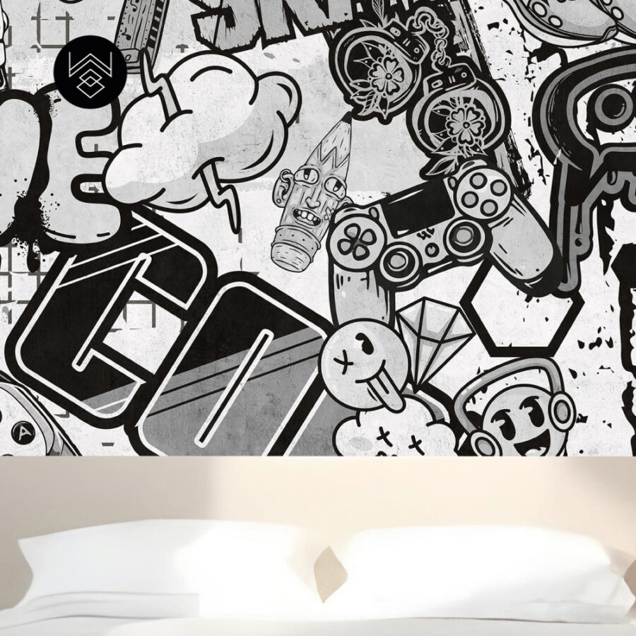 גרפיטי מון אפור 213252 (4)