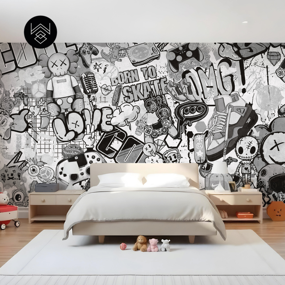 גרפיטי מון אפור 213252