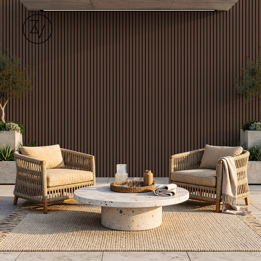 חיפוי חוץ אגוז עם שחור