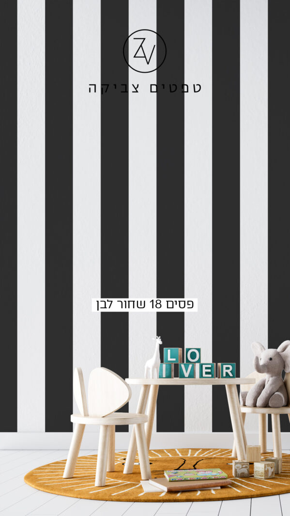 סטורי פסים 18 שחור לבן